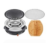 Umiup BBQ Barbeque Barbecue Grill,Cast Iron Charcoal Grill,Charcoal Household Barbecue Pot,Commercial Korean Barbecue Grill,8 Styles (Color : B)