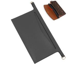 Umiup Leather Purse Insert Organizer Conversion Kit for Emilie Wallet, Divider Pocket Inside Clutch for Women LV Sarah Wallet, Convert Classic Long Flap Wallet Into Crossbody Bag (Black)