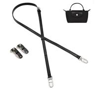 UMIUP Leather Purse Straps for Longchamp Bag Conversion Kit, Purse Straps Replacement for Longchamp Le Pliage Tote Bag Original Mini Pouch (Black A)