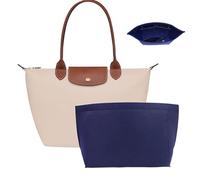 Umiup Purse Organizer Insert for Longchamp Le Pliage Tote, Handbag Organizer with Cup Holder, Compatible with LE PLIAGE Tote Handbags Large/Small,LE PLIAGE Top Handle S/M (Blue, L/11 * 9.84 * 6.7in)