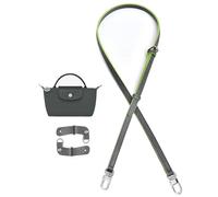 Umiup Shoulder Strap for Longchamp Wallet, Mini Bags - Leather Shoulder Strap, Adjustable Replacement (Graphite)