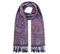 Umjetnost Womens Soft Silky Pashmina Rave Scarf Paisley Pattern Pashmina Shawl Wrap with Fringes, Rose Pink Floral Paisley, One Size