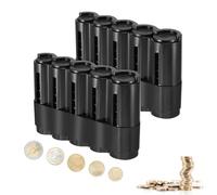 UMLIPOT Pack of 2 Coin Dispenser, Coin Sorter, Coin Holder Car, Coin Boxes in Black, Iron Coin Sorter, for Taxi Driver Bar Restaurant