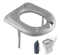 Umllpet Inflatable Toilet Seat Cushion with Suction Cup, Inflatable Seat Cushion, Orthopaedic, Grey Inflatable Seat Cushion, Toilet Seat Raiser Seat Ring for Adults, Seniors, Disabled