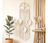 Umllpet Macrame Dream Catcher Wall Hanging, Tree of Life Dream Catcher, Macrame, Woven Feather Wall Hanging, Boho Wall Dream Catcher, Handmade Dream Catcher Boho for Bedroom, Living Room, Balcony