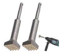 Umllpet Set of 2 SDS Plus Hammer 150 x 32 mm, Alloy Steel Chisel, 16 Teeth Square Head, Chisel for Concrete, Slate, Granite, Tiles, Walls and Bridges