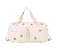 Umllpet Versatile Changing Bag for Mums, Lightweight Padded Cotton with Embroidery, 48 x 22 x 26 cm, Practical Changing Bag for Hospital, Weekend Trips & On the Go