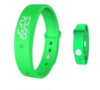 Umllpet Vibration Alarm Bracelet, Alarm Clock Vibration, Vibration Alarm Clock Reminder Watch for Children Adults, Potty Training Watch, Drinking Reminder, Pill Reminders, Green