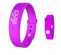 Umllpet Vibration Alarm Bracelet, Alarm Clock Vibration, Vibration Alarm Clock Reminder Watch for Children Adults, Potty Training Watch, Drinking Reminder, Pill Reminders, Purple