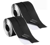 Umllpet Waterproof & Rustproof Self Adhesive Zipper for Greenhouses, Construction Projects, Plastic Dust Barriers (Pack of 2, 213 cm x 7.6 cm) (Black)