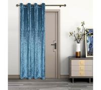 umlout Thermal Door Curtain Agra Teal Lined Crush Velvet Winter - Saves Energy, Prevents Draughts Reduces Heat Loss