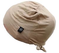 UMM HAFSA® Comfort Fit 100% Egyptian Cotton Under-Hijab Turban Hat for Women Veiled Comfortable and Breathable Chemo Night Cap, beige, One size
