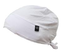 UMM HAFSA® Comfort Fit 100% Egyptian Cotton Under-Hijab Turban Hat for Women Veiled Comfortable and Breathable Chemo Night Cap, white, One size