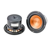 UMOBXKIFN 1pc Hifi Golden Ceramic Cone 4 Inch 116mm Midrange Woofer Mid-Bass Speaker 4Ohm 40W Classical Bookshelf DIY 25Core 65HZ-6KHZ