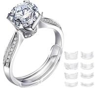 UMORDUP Ring Size Reducers, 8 Invisible Ring Size Adjusters, Protective Cover Size Adjusters Suitable for Most Wide Rings, Making the Rings Smaller, Transparent