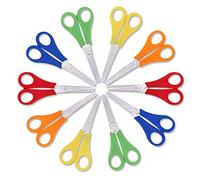 umorismo 10 Pcs Kids Scissors Blunt Tip Left-Handed Children Safety Scissors Preschool Training Scissor with cm Scale for Toddler Art Craft,Students Office