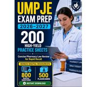 UMPJE Exam Prep 2026-2027: 200 High-Yield Practice Sheets and Concise Pharmacy Law Review for Rapid Recall