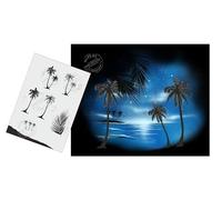 UMR-Design AS-036 Palm Airbrushstencil Step by Step Size M