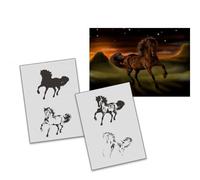 UMR-Design AS-301 Horse Airbrushstencil Step by Step Size M