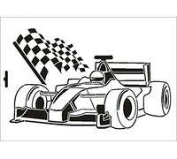 UMR-Design W-217 Formula 1 Textil- / wallstencil Size A4