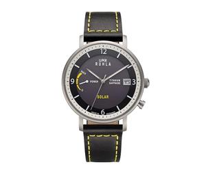 UMR RUHLA Men Analog Solar Powered Watch with Leather Strap RSO94102