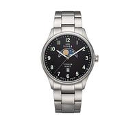 UMR RUHLA - Moon Phase 20911M, Silver, Titanium Bracelet Dress Watch for Adult Men