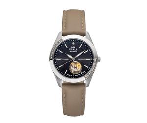 UMR RUHLA Women's Automatic Watch with Leather Strap and Titanium Case Water Resistant to 5 Bar, Silver, Strap.