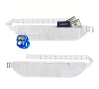 Umrah Belt for Men Ihram - Secure Money Belt with Zip Pockets, Includes Tasbeeh Counter Finger Ring | Essential Umrah & Hajj Accessories Mens White Belt