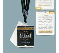 Umrah Dua Cards - authentic duas in arabic, with english transaltion & transliteration, umrah book with lanyard guide book for Makkah & Medina and more. Reuseable Umrah Gift Dua Book