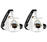 Umrah Dua Cards With Lanyard - Pocket Sized Step by Step Guide with 32 Umrah Flash Cards Including Daily Duas and Supplications in Arabic With English Translations (Pack of 2)
