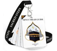 Umrah Dua Cards With Lanyard - Pocket Sized Step by Step Guide with 32 Umrah Flash Cards Including Daily Duas and Supplications in Arabic With English Translations