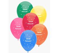 Umrah Mubarak Party Celebration Balloons 10 Pack Multicoloured