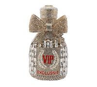 UMREN Women Champagne Bottle Rhinestone Evening Bag Sweet Bow Crystal Purse Clutch Unique Handbag Cocktail Party Shoulder Bag, Gold