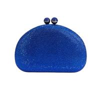 UMREN Women Sparkly Rhinestone Evening Bag Crystal Clutch Purses Glitter Shell Shaped Handbag Wedding Prom Shoulder Bag, Royal Blue