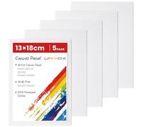 Umriox 5 Packs Canvas for Painting - 13 x 18 cm, Mini Blank Canvas Panels Board, Gesso Primed Acid-Free 100% Cotton Small Painting Canvas for Acrylic Painting, Oil Paint & Mixed Media