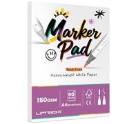 Umriox Marker Paper Pad,Double-Sided Bleedproof A4 Sketchbook for Alcohol Markers,60 Sheets 150GSM Drawing Pad,Tearable Acid Free Glue-Binding Sketch Book for Artists Kids Adults