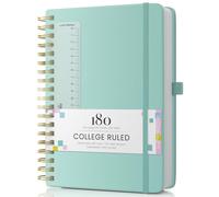 Umriox Notebook B5 Journals,180 Pages Wirebound Spiral Notebook with 100gsm Lined Paper, Writing Notepad for Women Men Work Office School, 19 x 25cm - Green