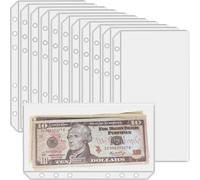 UMSICHT 12PCS A6 Binder Pockets with No Zippers, Zipless Budget Envelopes for the Cash System, A6 Binder Pouch for 6 Ring Binder, Money Folder Organizer, Clear PVC Savings Challenges Envelopes, 12PCS.
