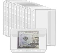 UMSICHT 12PCS A7 Binder Pockets with No Zippers, Zipless Budget Envelopes with Lids, A7 Binder Pouch for 6 Ring Binder, Money Folder Organizer, Clear PVC Savings Challenges Envelopes, 12PCS.