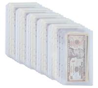 UMSICHT 25pcs A6 Binder Pockets with No Zippers, Semi-Circular Opening, Zipless Budget Envelopes for Cash System, A6 Binder Pouch for 6 Ring Binder, Money Folder Organizer for Cash.