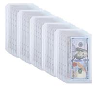 UMSICHT 25PCS A6 Binder Pockets with No Zippers, Zipless Budget Envelopes with Lids, A6 Binder Pouch for 6 Ring Binder, Money Folder Organizer, Clear PVC Savings Challenges Envelopes.
