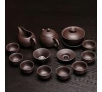 umsl Ceramic Purple Clay Tea Set Kung Fu Pot Infuser Gaiwan Teapot Serving Cup Teacup Chinese Drinkware