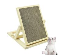Umtiti Adjustable Wooden Cat Scratcher Pad, Cardboard Cat Scratching Ramp for Indoor Cats, Wooden Folding Portable Cat Scratcher.Cardboard-1pc, UK