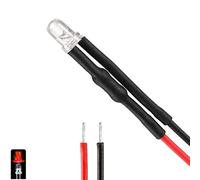 UMTMedia® 1 Piece 3mm Constant Red 12V Pre-Wired LEDs Lamp Wired LED 9V 12 Volts