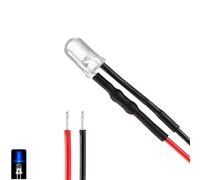 UMTMedia® 1 Piece 5mm Flashing Blue 12V Pre-Wired LEDs Lamp Wired LED 9V 12 Volts