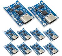UMTMedia 10pcs TP4056 USB-C Type-C 18650 5V 1A Lithium Battery Board Charger Module