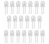 UMTMedia 20 x RGB Flashing 3mm Ultra Bright LEDs Clear LED Bulb