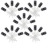UMTMedia® 25 Pieces 100uF 25V Radial Aluminium Electrolytic Capacitor ±20% 105°C