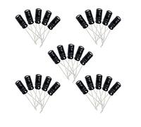 UMTMedia® 25 Pieces 220uF 25V Radial Aluminium Electrolytic Capacitor ±20% 105°C