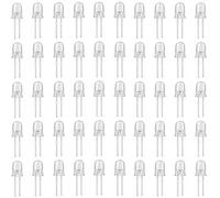 UMTMedia 50 x Pink 3mm Ultra Bright LEDs Clear LED Bulb